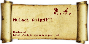 Muladi Abigél névjegykártya